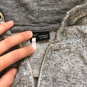 Sparkle & Fade - Oversized Jersey Hoodie, 🌫 XS/S